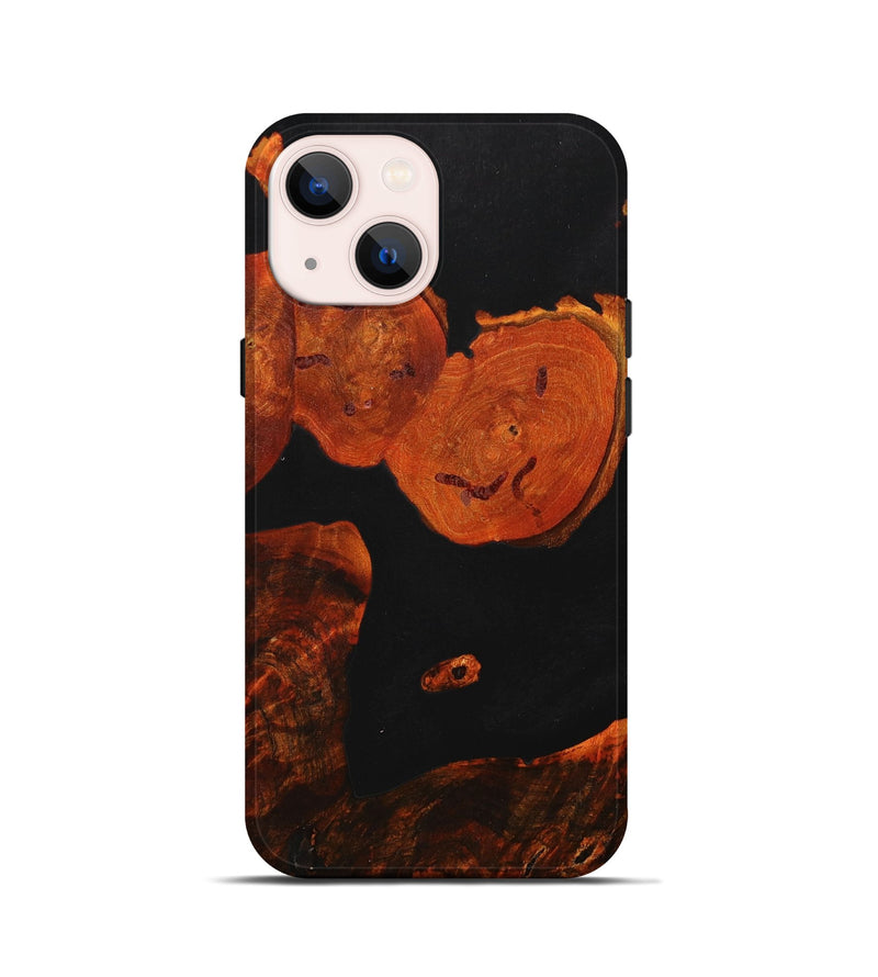 iPhone 13 mini Wood+Resin Live Edge Phone Case - Paxton (Pure Black, 710293)