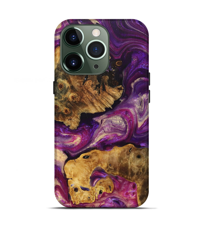 iPhone 13 Pro Wood+Resin Live Edge Phone Case - Shana (Purple, 710314)