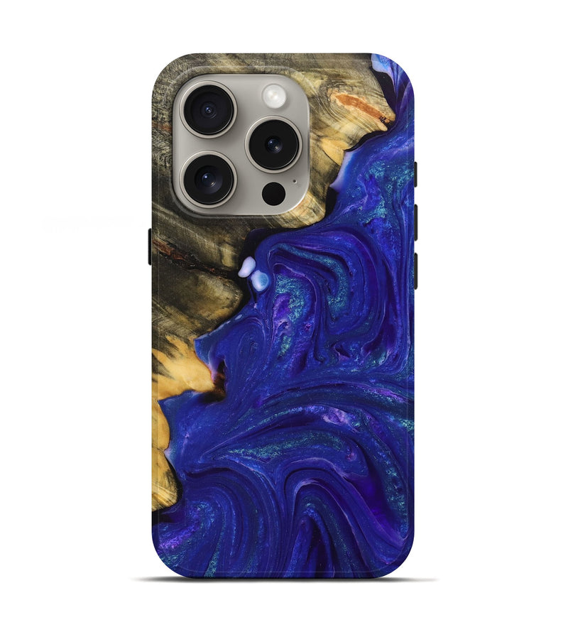 iPhone 16 Pro Wood+Resin Live Edge Phone Case - Kassidy (Purple, 710315)