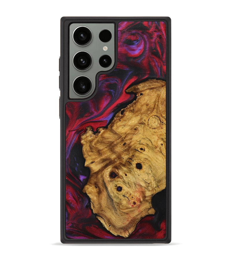 Galaxy S23 Ultra Wood+Resin Phone Case - Audrey (Red, 710367)
