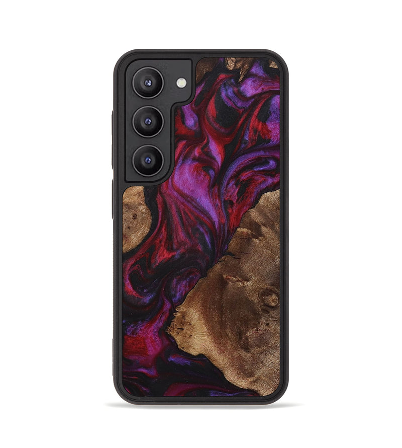 Galaxy S23 Wood+Resin Phone Case - Bonita (Red, 710373)