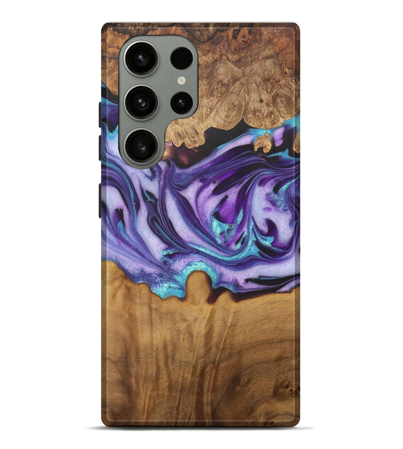Galaxy S23 Ultra Wood+Resin Live Edge Phone Case - Eula (Purple, 710433)