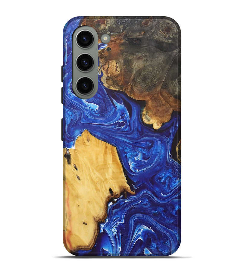 Galaxy S23 Plus Wood+Resin Live Edge Phone Case - Morris (Blue, 710439)