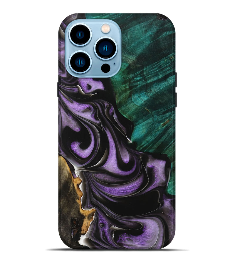 iPhone 14 Pro Max Wood+Resin Live Edge Phone Case - Gordon (Purple, 710465)