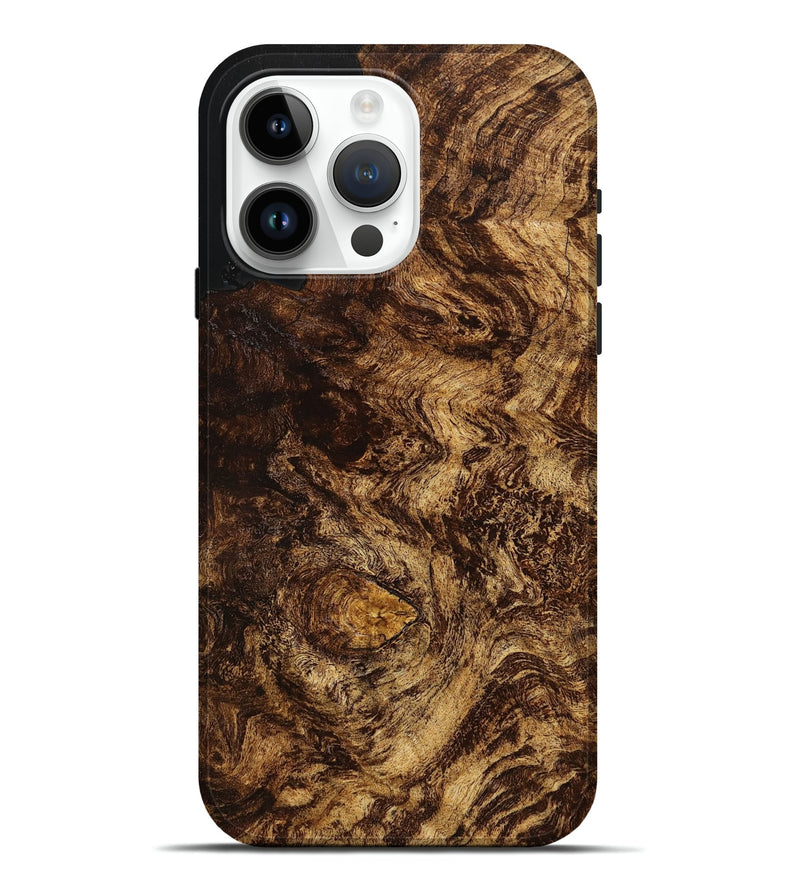 iPhone 15 Pro Max Wood+Resin Live Edge Phone Case - Melissa (Wood Burl, 710466)