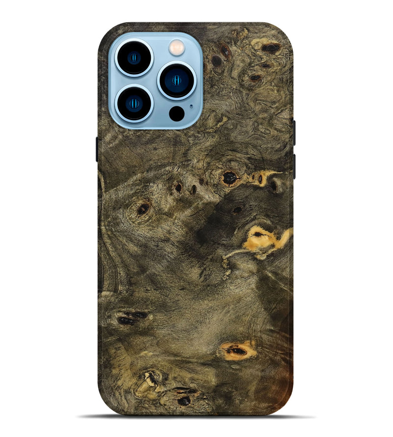 iPhone 14 Pro Max Wood+Resin Live Edge Phone Case - Cooper (Wood Burl, 710469)