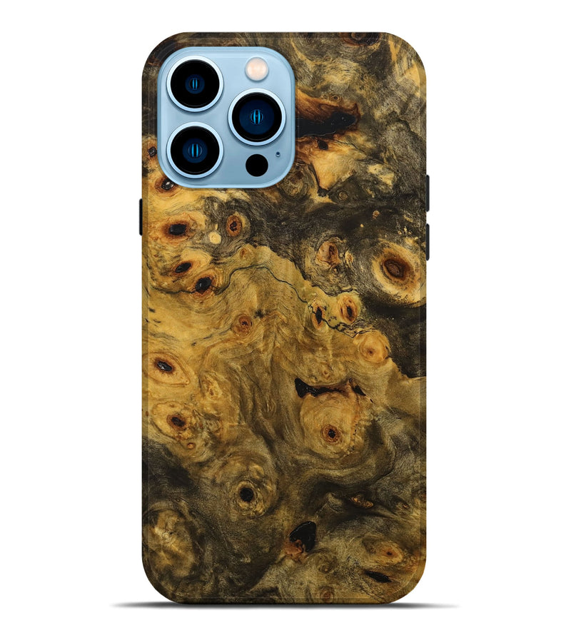 iPhone 14 Pro Max Wood+Resin Live Edge Phone Case - Donna (Wood Burl, 710473)