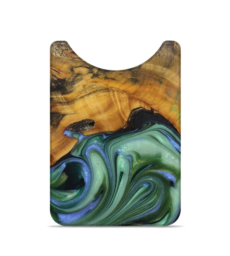 Live Edge Wood+Resin Wallet - Reese (Green, 710478)