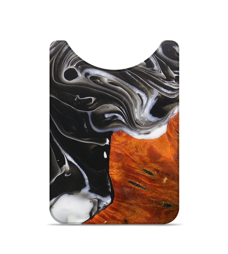 Live Edge Wood+Resin Wallet - Sharon (Black & White, 710479)