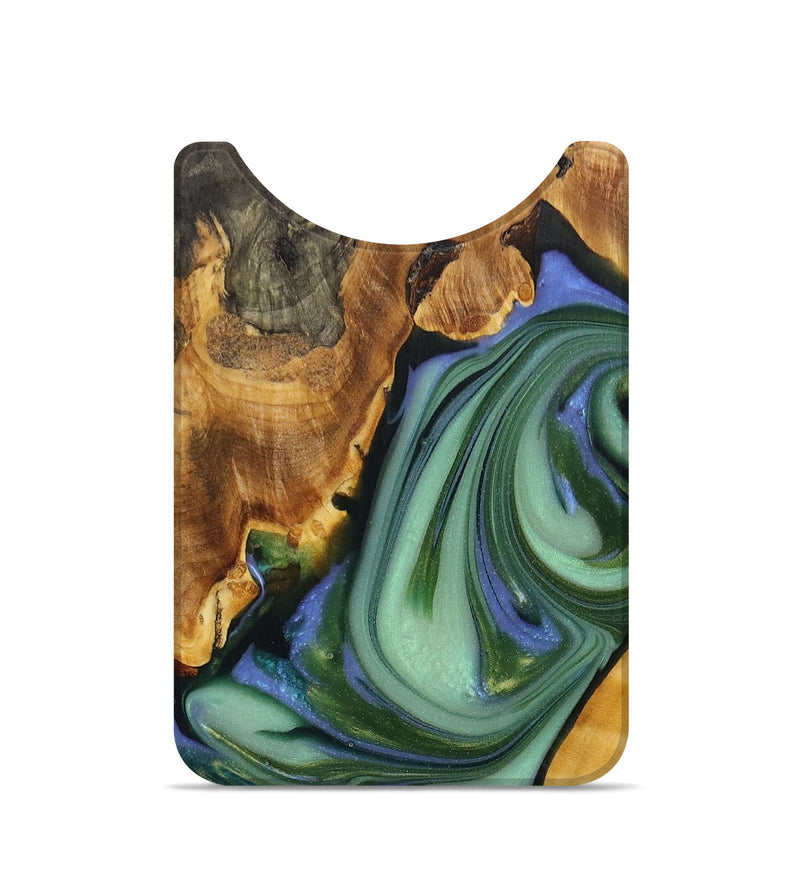 Live Edge Wood+Resin Wallet - Holly (Green, 710483)