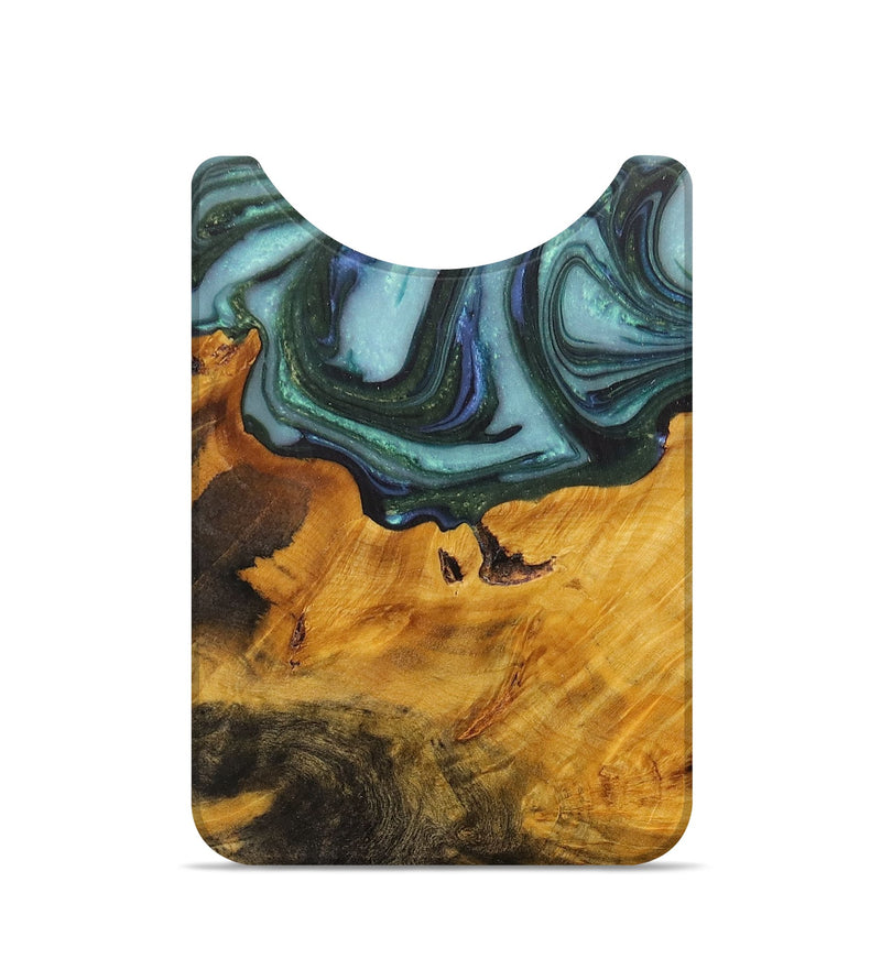 Live Edge Wood+Resin Wallet - Camryn (Green, 710484)