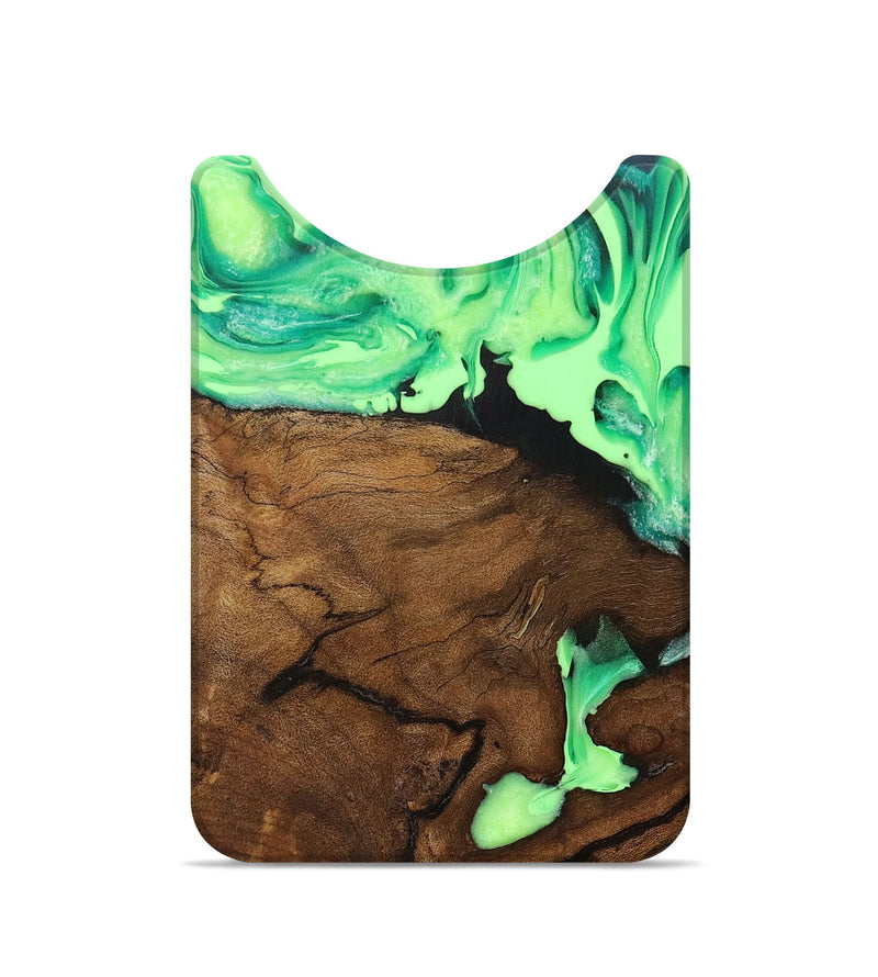 Live Edge Wood+Resin Wallet - Ruth (Green, 710492)