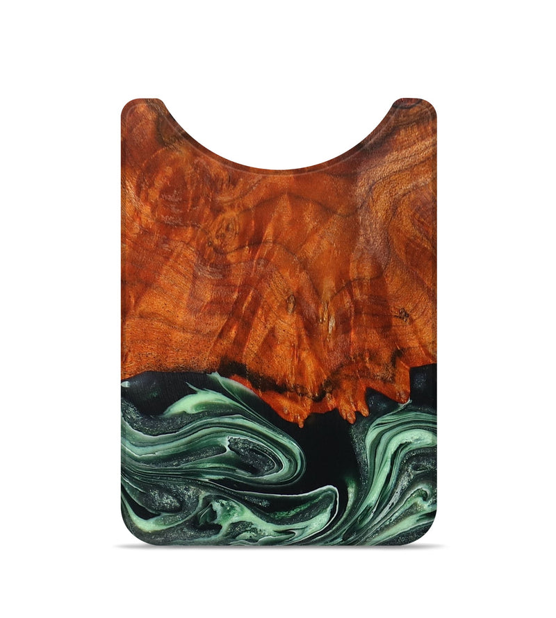 Live Edge Wood+Resin Wallet - Lily (Green, 710493)