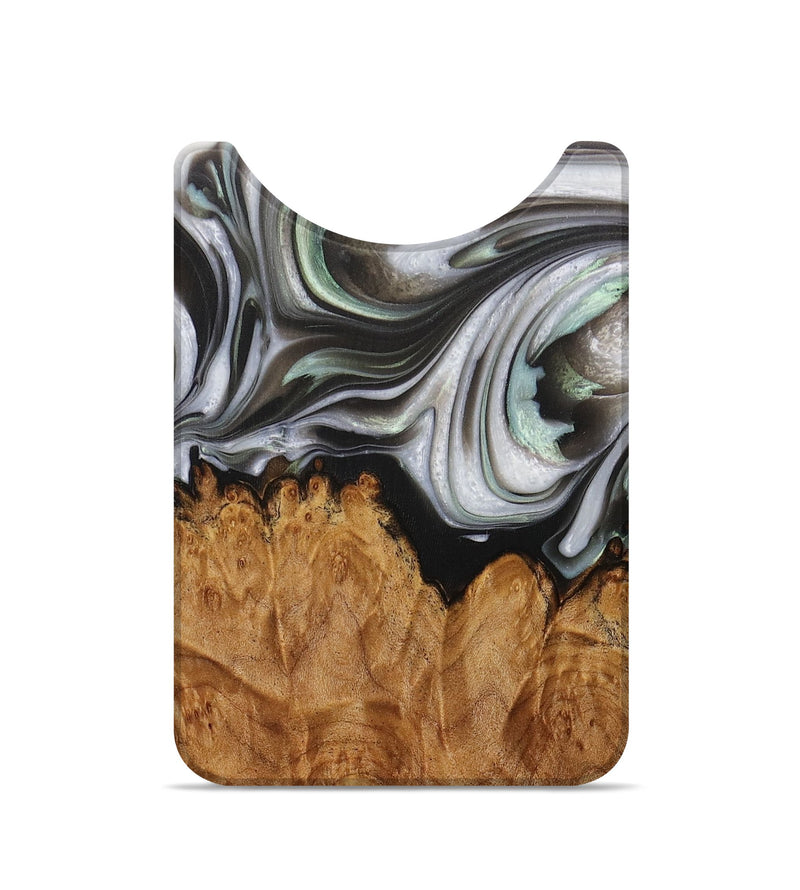 Live Edge Wood+Resin Wallet - Emery (Black & White, 710503)
