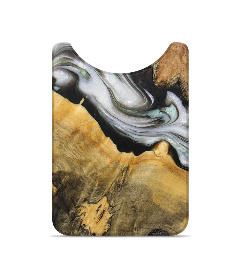 Live Edge Wood+Resin Wallet - Gage (Black & White, 710504)