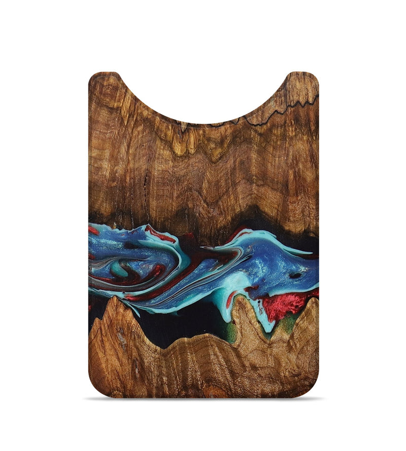 Live Edge Wood+Resin Wallet - Mateo (Blue, 710506)