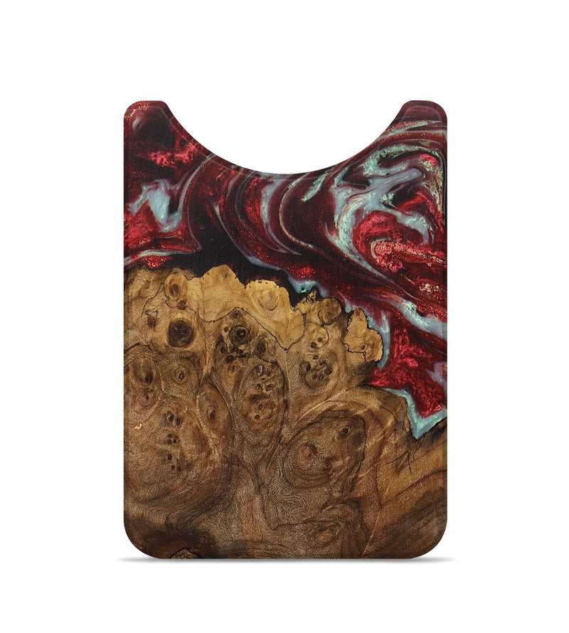 Live Edge Wood+Resin Wallet - Joanna (Red, 710509)