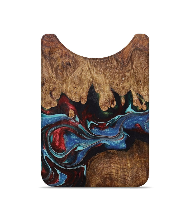 Live Edge Wood+Resin Wallet - Charlie (Blue, 710510)