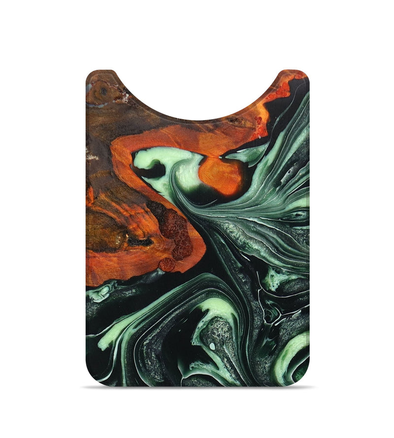 Live Edge Wood+Resin Wallet - Raelyn (Green, 710511)
