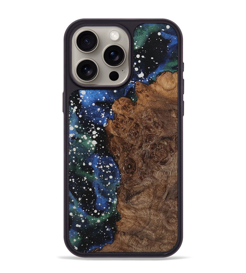 iPhone 15 Pro Max Wood+Resin Phone Case - Brooklyn (Cosmos, 710680)