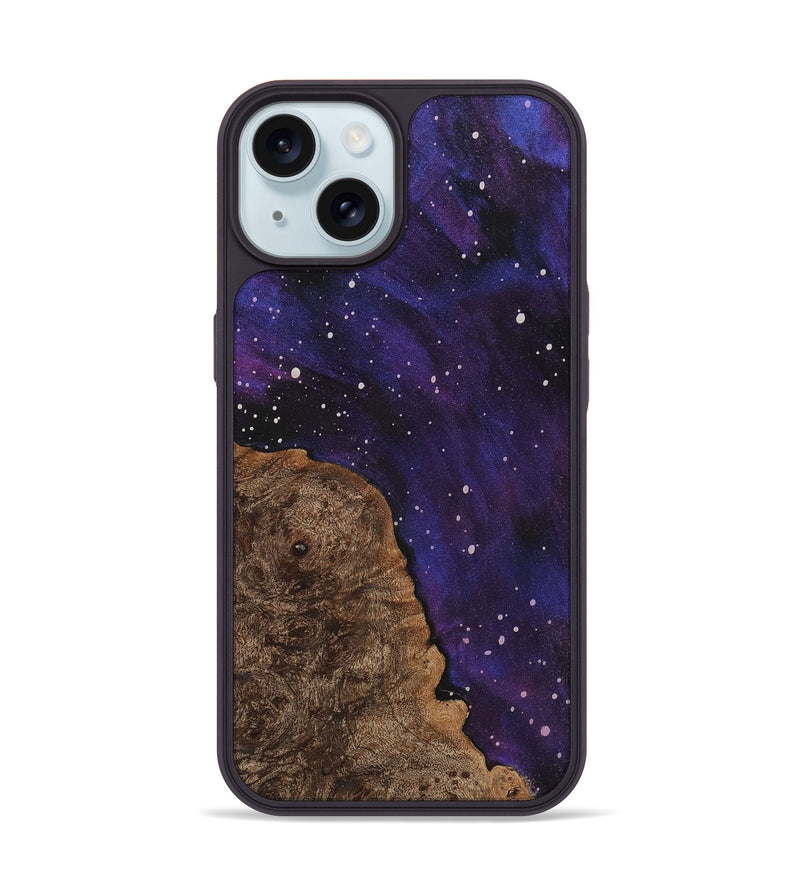 iPhone 15 Wood+Resin Phone Case - Sammy (Cosmos, 710709)