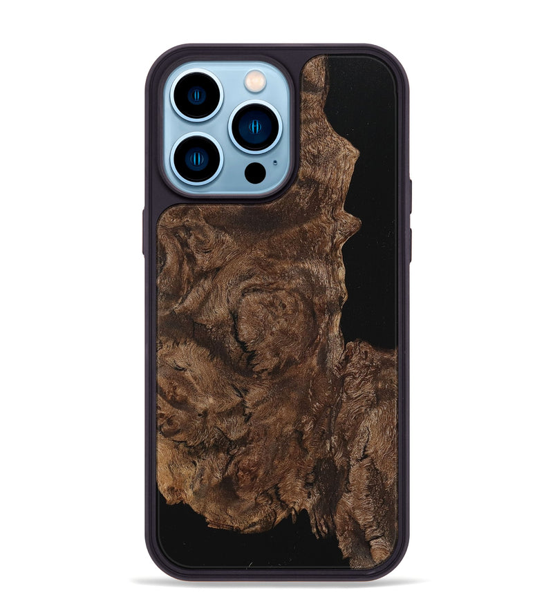 iPhone 14 Pro Max Wood+Resin Phone Case - Lori (Wood Burl, 710758)