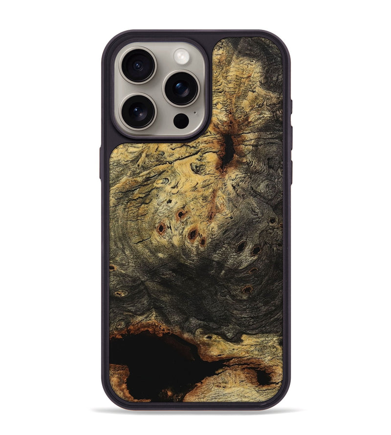 iPhone 15 Pro Max Wood+Resin Phone Case - Mya (Wood Burl, 710764)