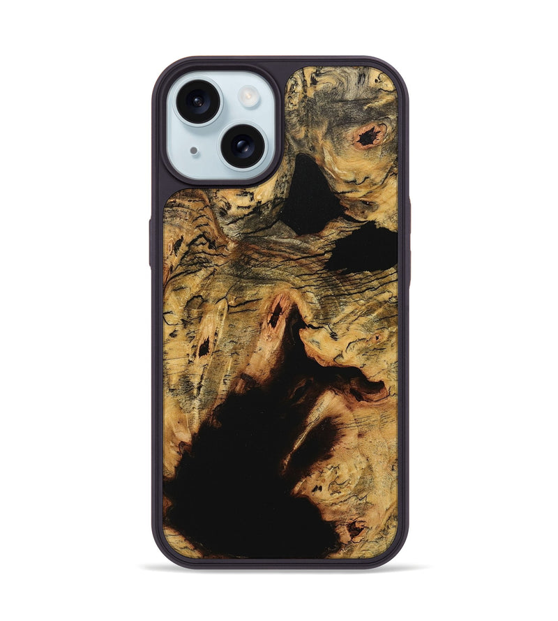 iPhone 15 Wood+Resin Phone Case - Shaniqua (Wood Burl, 710768)