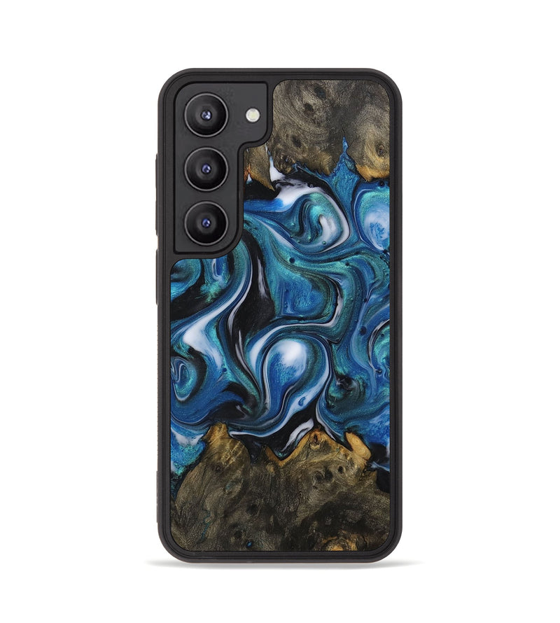 Galaxy S23 Wood+Resin Phone Case - Olive (Blue, 710814)