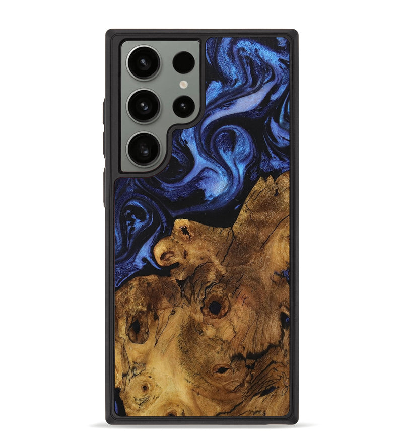 Galaxy S23 Ultra Wood+Resin Phone Case - Gordon (Blue, 710823)