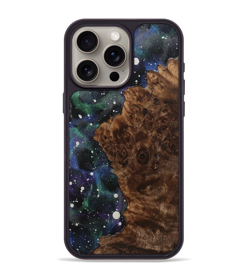 iPhone 15 Pro Max Wood+Resin Phone Case - Lia (Cosmos, 710927)