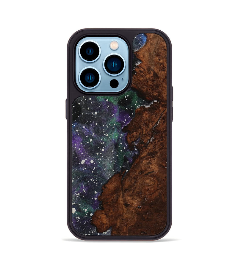 iPhone 14 Pro Wood+Resin Phone Case - Kirk (Cosmos, 710948)