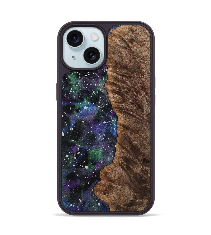 iPhone 15 Wood+Resin Phone Case - Tobias (Cosmos, 710949)