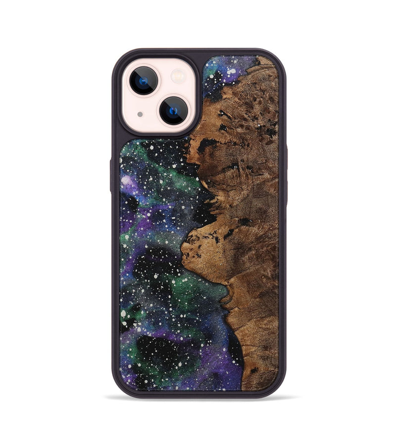 iPhone 14 Wood+Resin Phone Case - August (Cosmos, 710962)