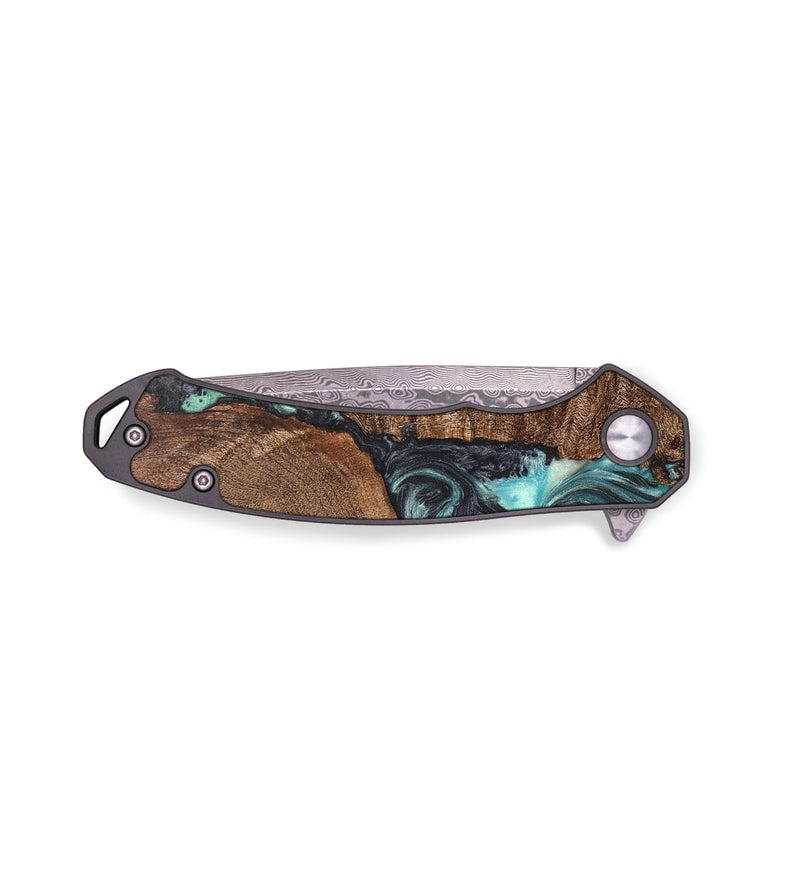 EDC Wood+Resin Pocket Knife - Chase (Blue, 710970)