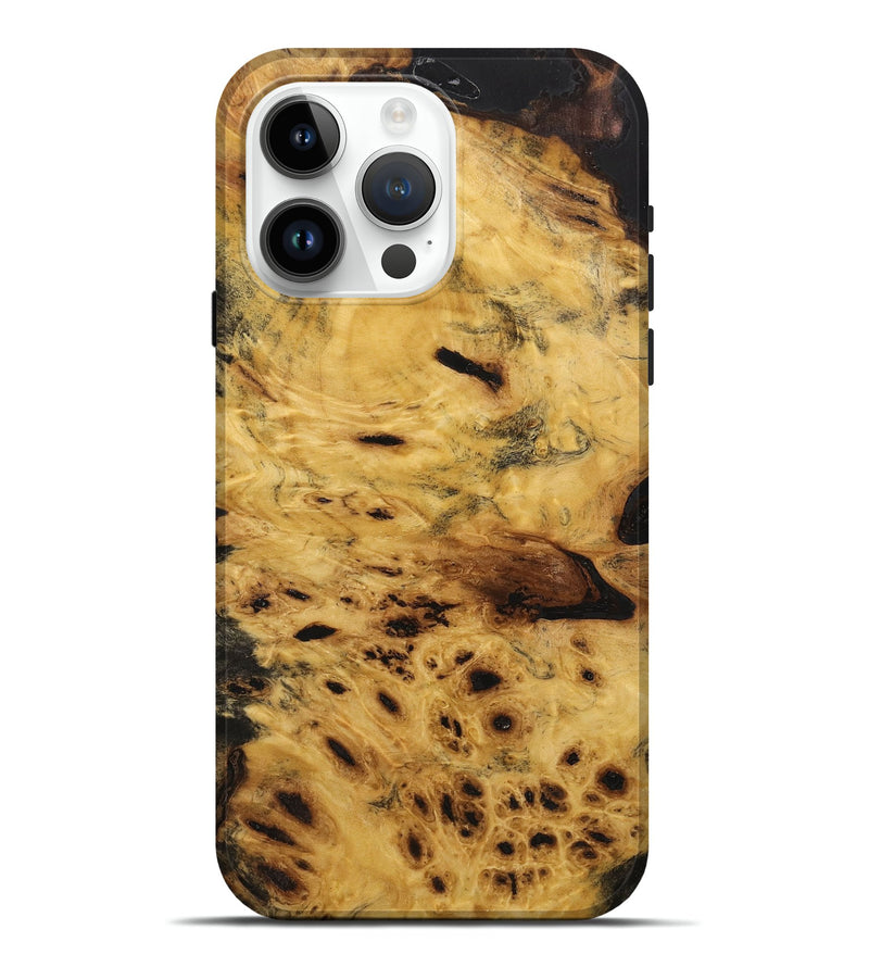 iPhone 15 Pro Max Wood+Resin Live Edge Phone Case - Bryson (Wood Burl, 710986)