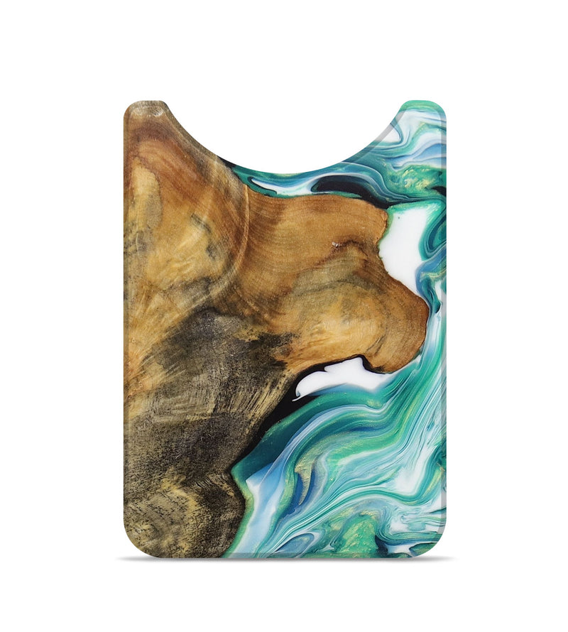 Live Edge Wood+Resin Wallet - Kaleb (Blue, 710990)