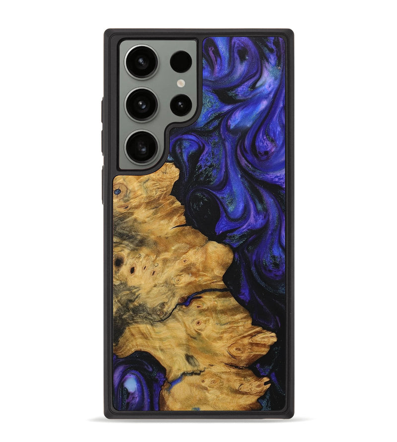 Galaxy S23 Ultra Wood+Resin Phone Case - Jennifer (Purple, 711054)