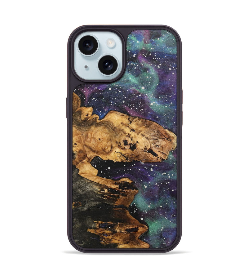 iPhone 15 Wood+Resin Phone Case - Silas (Cosmos, 711106)