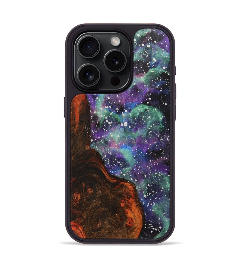 iPhone 15 Pro Wood+Resin Phone Case - Emilia (Cosmos, 711111)