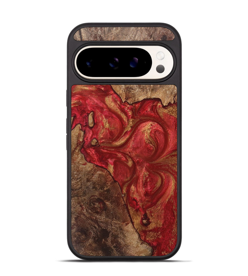 Pixel 9 Wood+Resin Phone Case - Cody (Red, 711115)