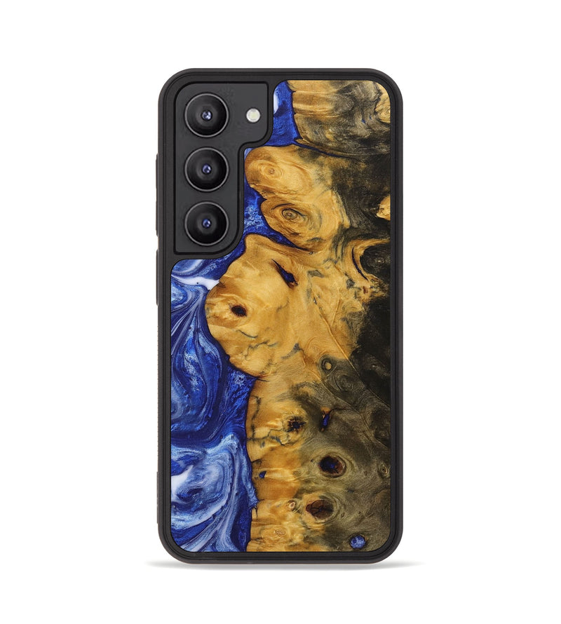 Galaxy S23 Wood+Resin Phone Case - Ariella (Blue, 711157)