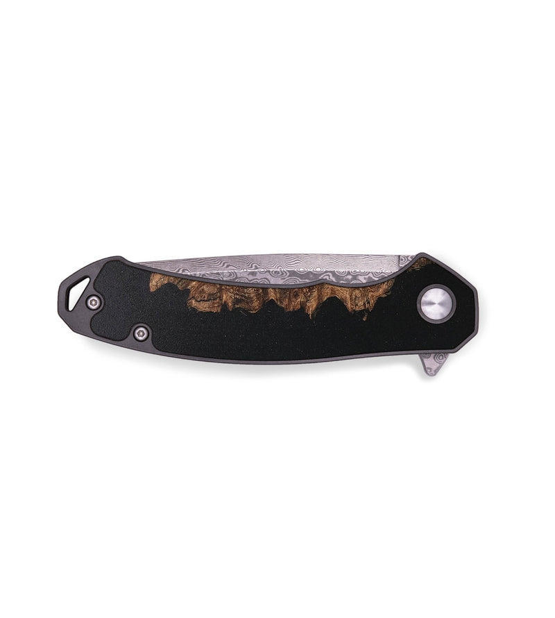 EDC Wood+Resin Pocket Knife - Jonas (Pure Black, 711196)