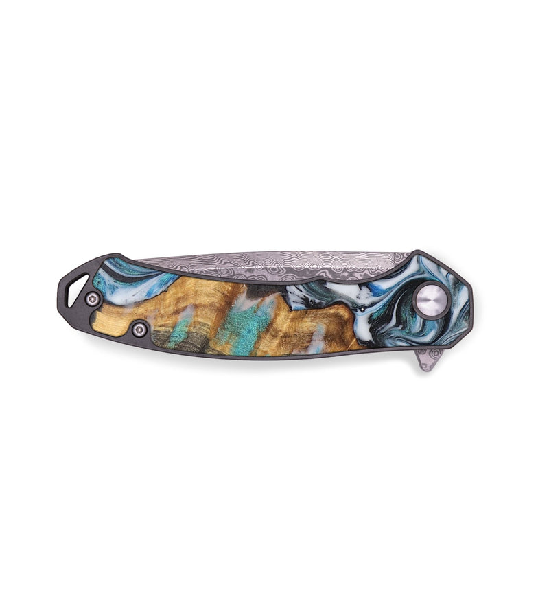 EDC Wood+Resin Pocket Knife - Greyson (Blue, 711200)