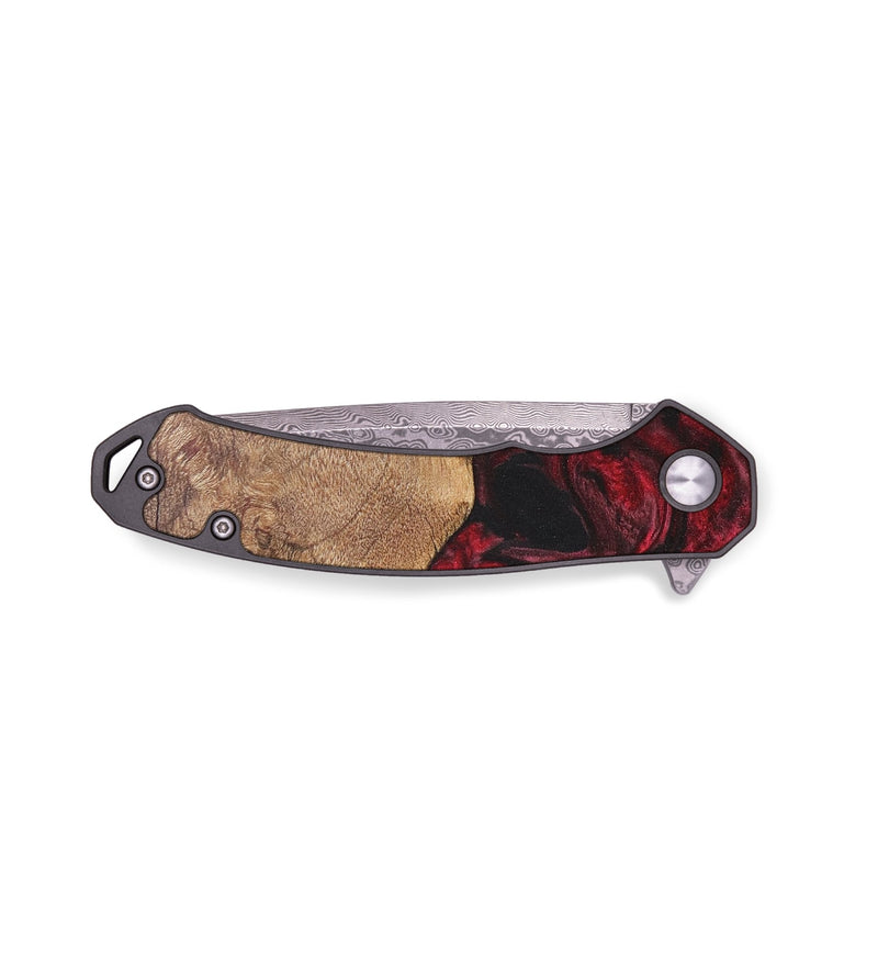 EDC Wood+Resin Pocket Knife - Amber (Red, 711206)