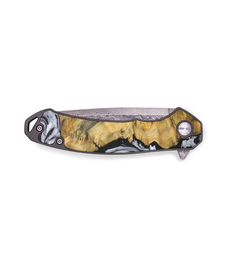 EDC Wood+Resin Pocket Knife - Everlee (Black & White, 711207)