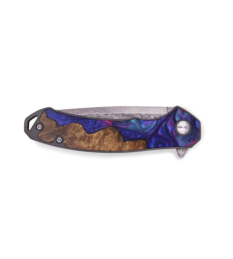 EDC Wood+Resin Pocket Knife - Nehemiah (Purple, 711210)