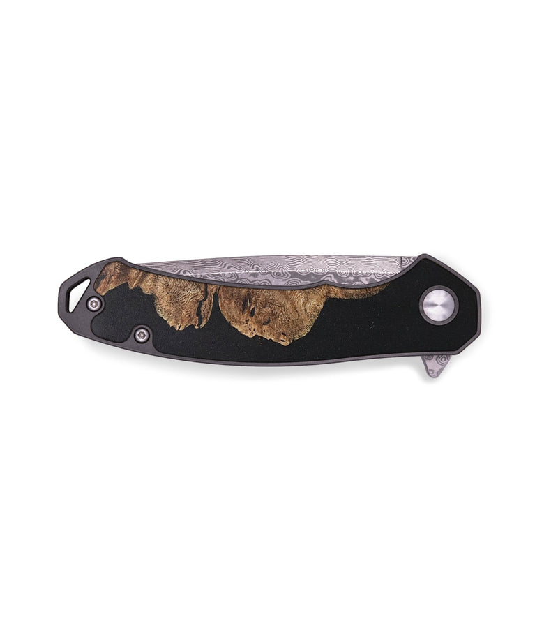 EDC Wood+Resin Pocket Knife - Josephine (Pure Black, 711214)