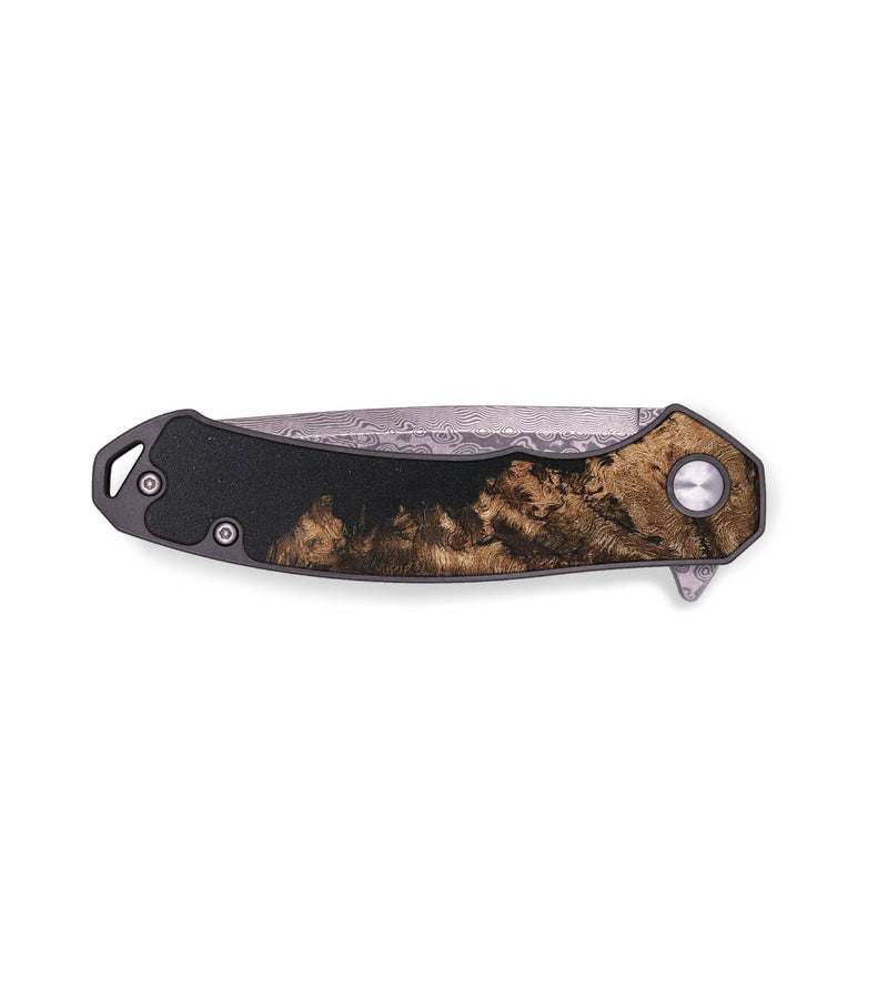 EDC Wood+Resin Pocket Knife - Quinn (Pure Black, 711216)