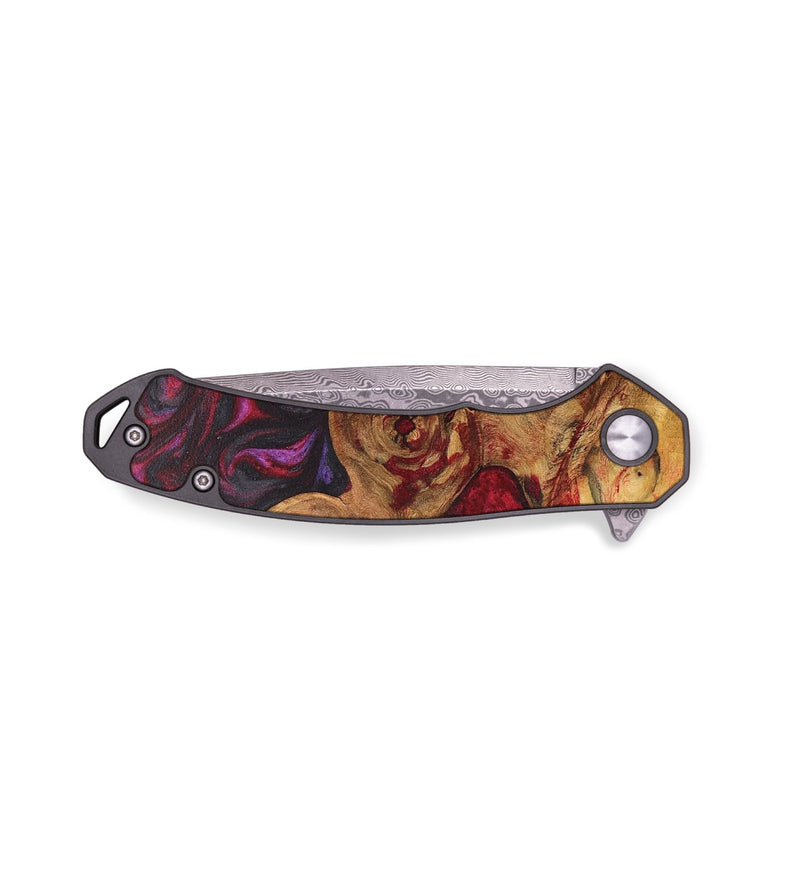 EDC Wood+Resin Pocket Knife - Harlow (Red, 711223)